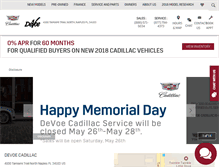 Tablet Screenshot of devoecadillac.com